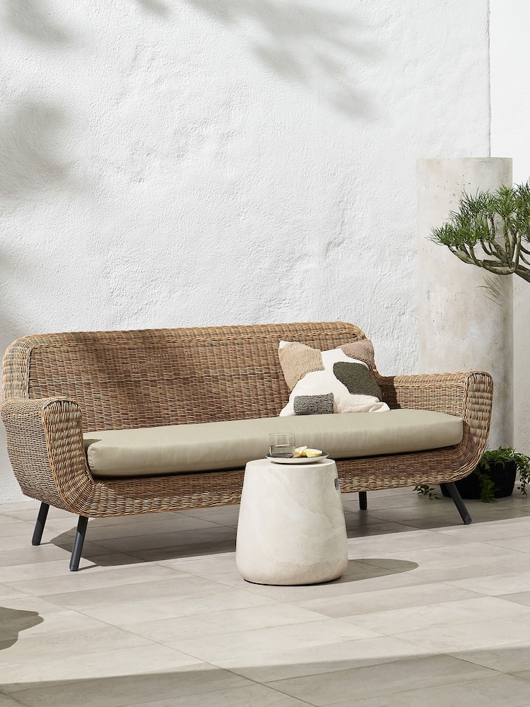 MADE.COM Natural Jonah Garden 3 Seater Sofa Polyrattan - Image 1 of 7