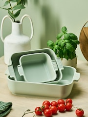 Peugeot Sage Green Ceramic 32cm Rectangle Oven Dish - Image 3 of 6