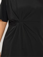 Yours Curve Black Twist Front T-Shirt - Image 4 of 6