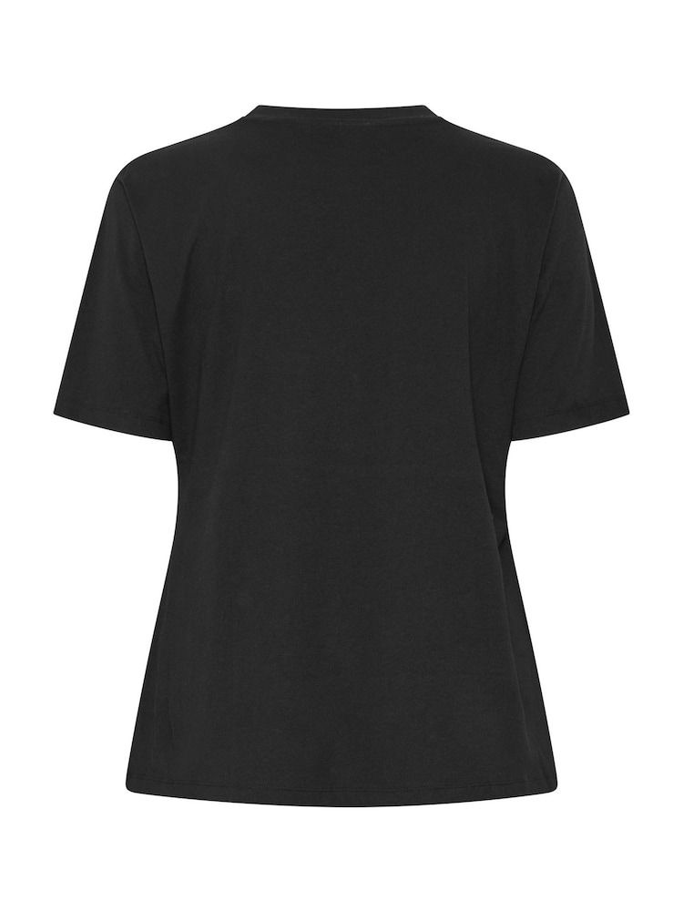 Yours Curve Black Twist Front T-Shirt - Image 6 of 6 Yours Curve Black Twist Front T-Shirt - Image 6 of 6