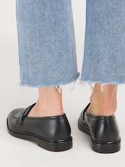 JD Williams Black Classic Penny Loafers In Wide Fit - Image 2 of 4