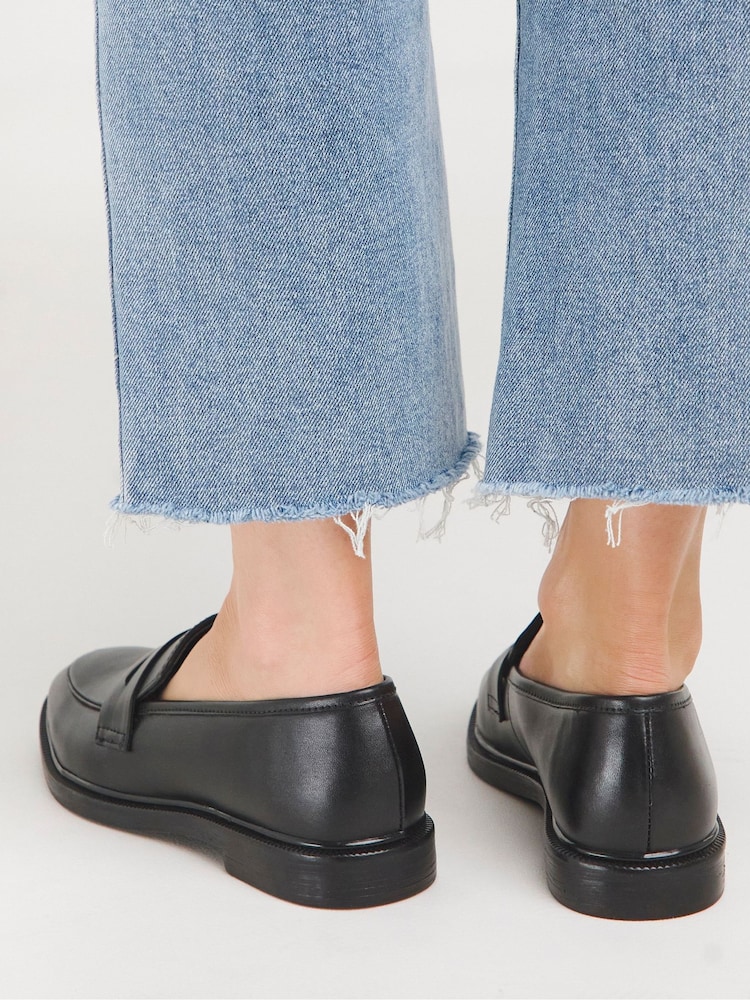 JD Williams Black Classic Penny Loafers In Wide Fit - Image 2 of 4