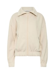 Long Tall Sally Brown Funnel Neck Zip Through Sweatshirt - Image 6 of 7