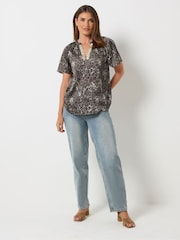 Long Tall Sally Brown Satin Sequin Top - Image 6 of 10