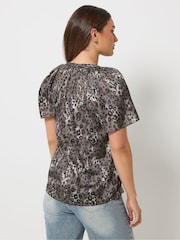 Long Tall Sally Brown Satin Sequin Top - Image 7 of 10