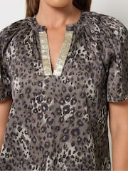 Long Tall Sally Brown Satin Sequin Top - Image 8 of 10