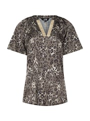 Long Tall Sally Brown Satin Sequin Top - Image 9 of 10
