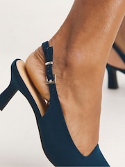 JD Williams Flexi Sole čevelj ali škorenj z visoko, ozko peto, ukrivljeno pod čevelj Slingback čevlji In širok kroj - Slika 4 iz 4