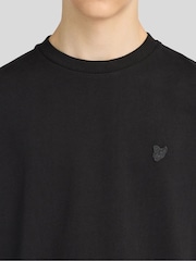 Lyle & Scott Black TONAL Heavy Weight Relaxed T-Shirt - Image 4 of 6
