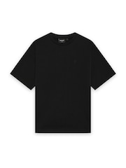 Lyle & Scott Black TONAL Heavy Weight Relaxed T-Shirt - Image 5 of 6