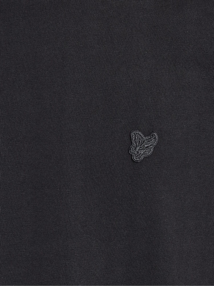 Lyle & Scott Black TONAL Heavy Weight Relaxed T-Shirt - Image 6 of 6 Lyle & Scott Black TONAL Heavy Weight Relaxed T-Shirt - Image 6 of 6