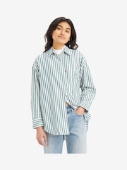 Levi's® Stripe Green Lola 100% Cotton Shirt - Image 1 of 5