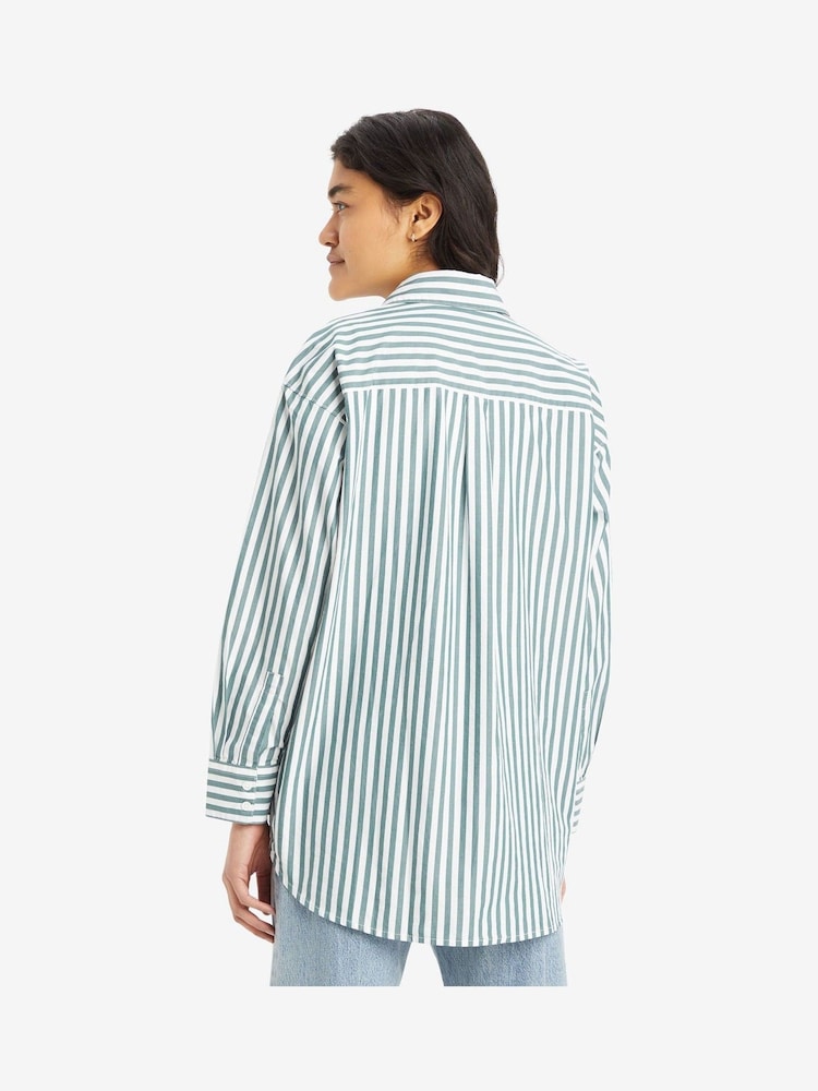 Levi's® Stripe Green Lola 100% Cotton Shirt - Image 2 of 5