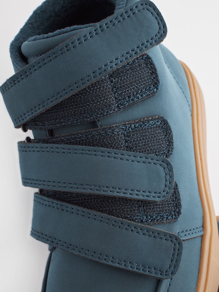 Navy Blue Standard Fit (F) Touch Fastening WARM LINED Boots - Image 5 of 5 Navy Blue Standard Fit (F) Touch Fastening WARM LINED Boots - Image 5 of 5