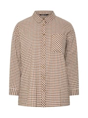 Brun - Yours Curve Rutete Skjorte Med Knapper - Bilde 5 av 6