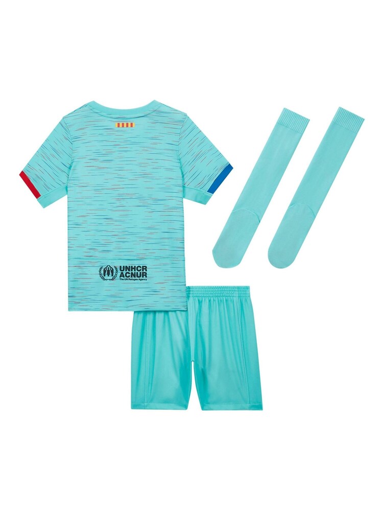 Nike Blue FC Barcelona Little Kids 2023/24 Third Kit - Image 2 of 3