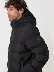 Threadbare Black Showerproof Ripstop Puffer Coat - Image 5 of 5