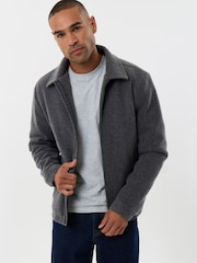 Threadbare Faux Wool Lightweight Collared Jacket - صورة 1 من 5