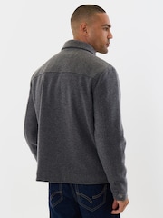 Threadbare Faux Wool Lightweight Collared Jacket - صورة 3 من 5