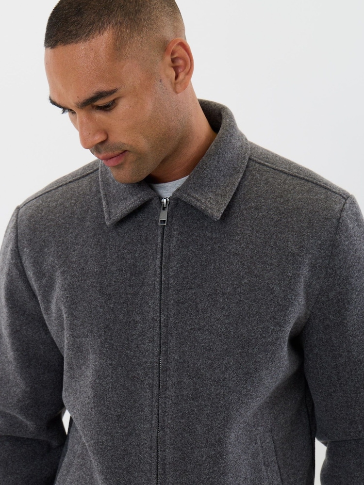 Threadbare Faux Wool Lightweight Collared Jacket - صورة 5 من 5 Threadbare Faux Wool Lightweight Collared Jacket - صورة 5 من 5