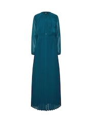 כחול  - Long Tall Sally Georgette Pleated Maxi Dress - תמונה 5 מתוך 6