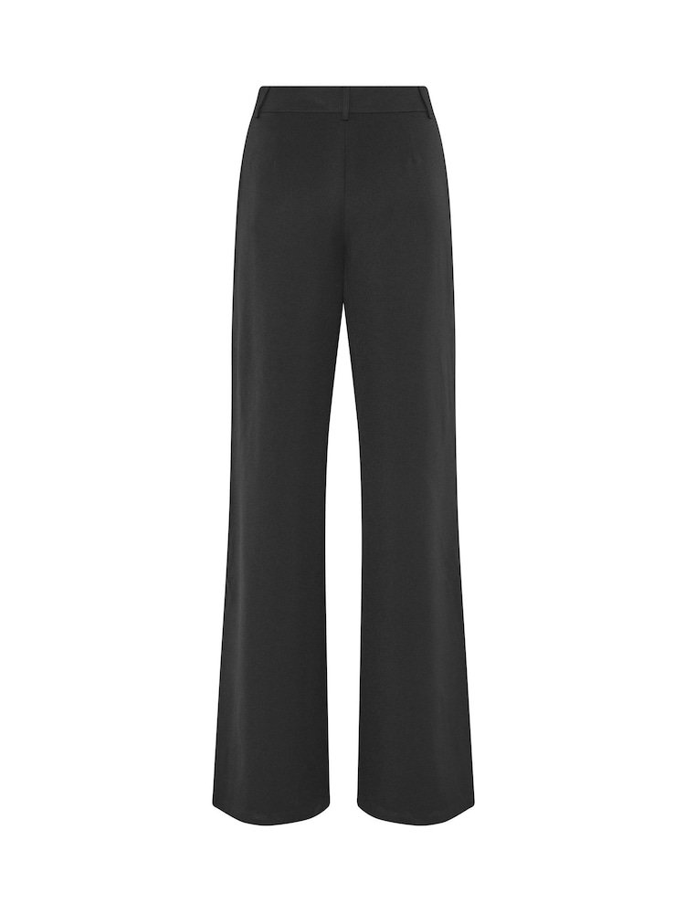 Long Tall Sally Black Drape Wide Leg Trousers - Image 2 of 6