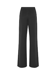 Long Tall Sally Black Drape Wide Leg Trousers - Image 6 of 6