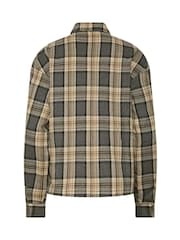 Təbii - Long Tall Sally Check Print Cotton Shirt - 7şəkildən 7 şəkil