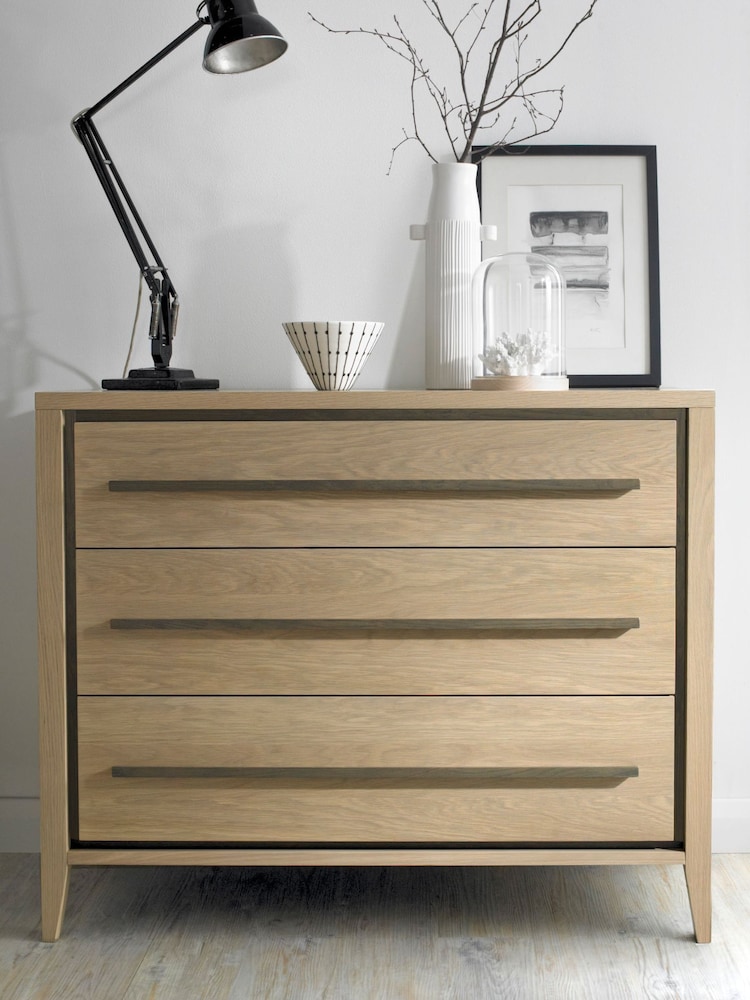 Bentley Designs Natural Rimini Oak 3 Drawer Chest - Image 1 of 3