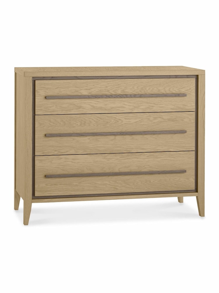 Bentley Designs Natural Rimini Oak 3 Drawer Chest - Image 2 of 3