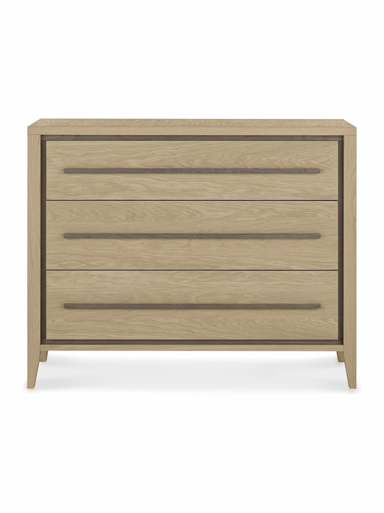 Bentley Designs Natural Rimini Oak 3 Drawer Chest - Image 3 of 3