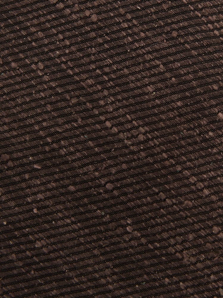 Reiss Chocolate Brown Ermo Silk-Blend Slub Textured Tie - Image 5 of 5 Reiss Chocolate Brown Ermo Silk-Blend Slub Textured Tie - Image 5 of 5