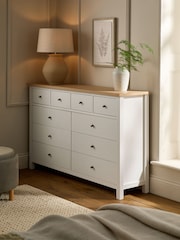 Chalk Malvern Paint Effect 10 Drawer Chest of Drawers - Image 3 of 11