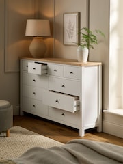 Chalk Malvern Paint Effect 10 Drawer Chest of Drawers - Image 4 of 11