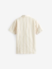 Neutral Short Sleeves Textured Shirt (3-16yrs) - Image 2 of 3