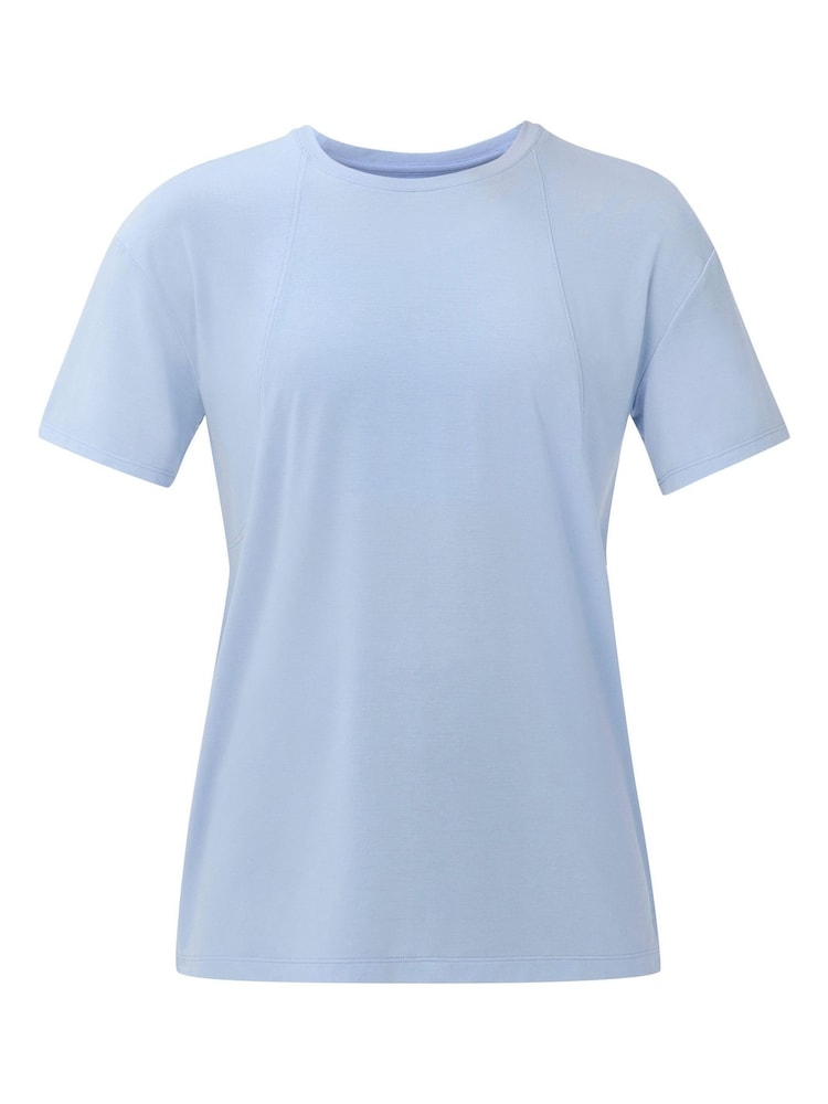 Sweaty Betty Blue Soft Flow Studio Longline T-Shirt - Image 6 of 6 Sweaty Betty Blue Soft Flow Studio Longline T-Shirt - Image 6 of 6