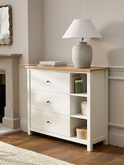 Chalk Malvern Paint Effect 3 Drawer Chest of Drawers - Image 1 of 12