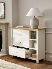 Chalk Malvern Paint Effect 3 Drawer Chest of Drawers - Image 3 of 12