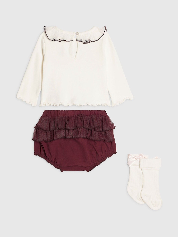 Ljubičasta - River Island Frill Bloomer Set - Slika 2 od 4