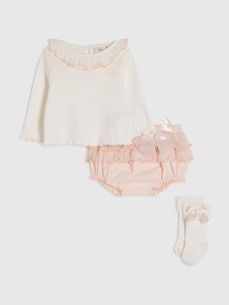 Ružičasta - River Island Frill Bloomer Set - Slika 1 od 4