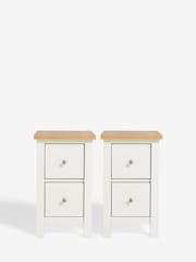 Chalk Malvern Paint Effect Set of 2 Bedside Table - Image 5 of 10