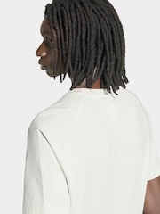 adidas Originals White Trefoil 3 Stripe T-Shirt - Image 5 of 6