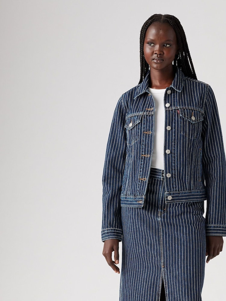 Levi's® Partly Masked Stripe Original Trucker Jacket - Image 1 of 6