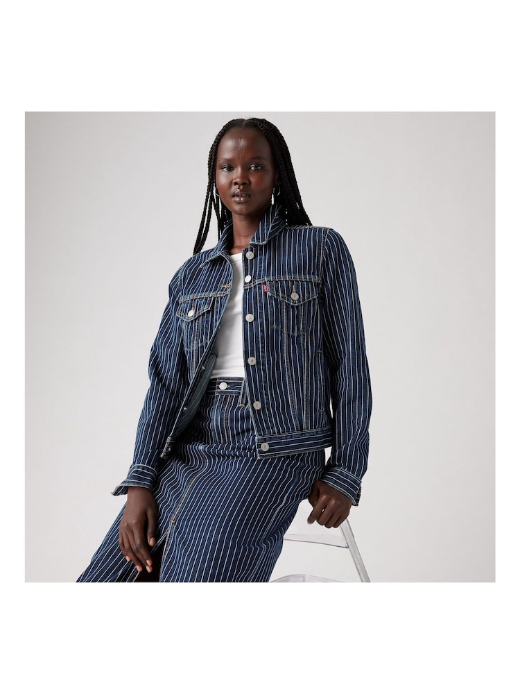 Levi's® Partly Masked Stripe Original Trucker Jacket - Image 3 of 6