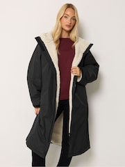 M&Co Black Fleece Lined Coat - Image 1 of 6