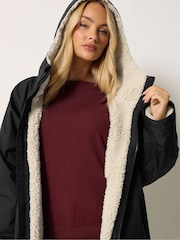 M&Co Black Fleece Lined Coat - Image 4 of 6