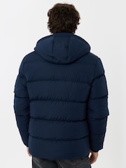 Синій - Threadbare Showerproof Padded Double Zip Coat - Image 4 of 5