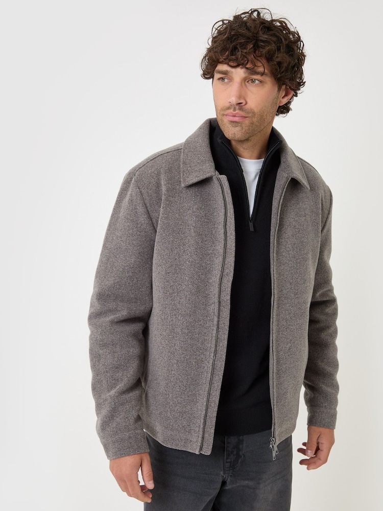 Threadbare Faux Wool Lightweight Collared Jacket - صورة 1 من 5 Threadbare Faux Wool Lightweight Collared Jacket - صورة 1 من 5