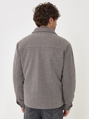 Threadbare Faux Wool Lightweight Collared Jacket - صورة 3 من 5