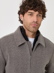 Threadbare Faux Wool Lightweight Collared Jacket - صورة 5 من 5